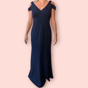 VINTAGE 2000s CALVIN KLEIN NAVY BLUE GOWN SZ 12